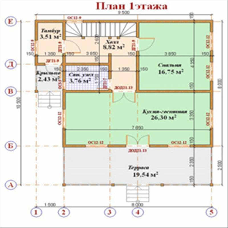 Дом из профилированного бруса 150х150 или 150х100 №47